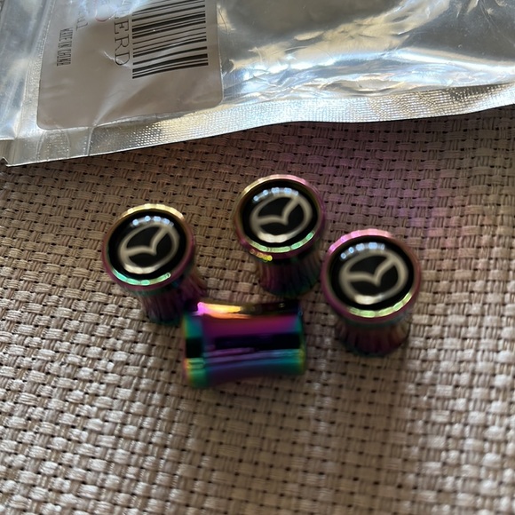 None Accessories 3 New Tire Valve Caps Colorful Metal Mazda Poshmark